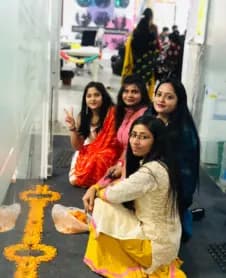 Diwali rangoli at the Noida office