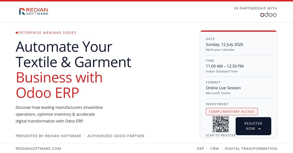 Webinar: Automate Your Textile & Garment Business with Odoo ERP