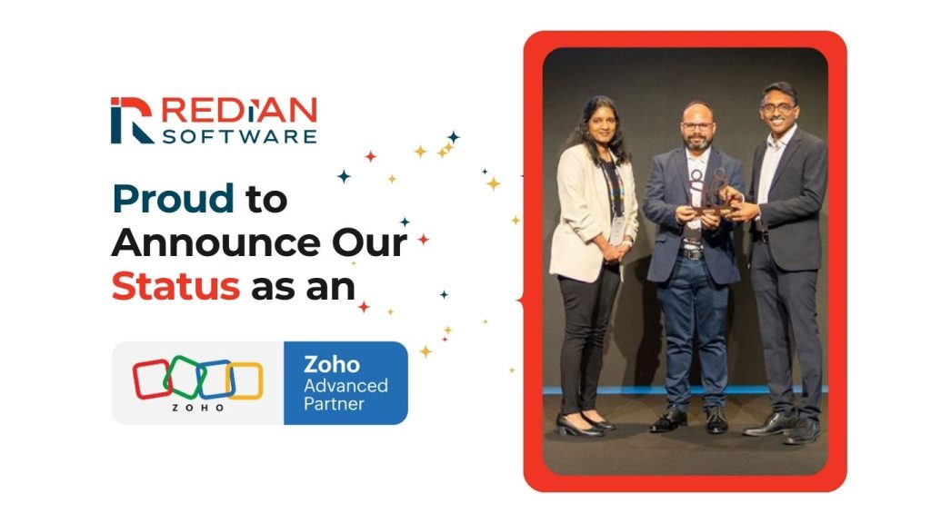 Redian Software achieves Advanced Zoho Partner status, highlighting expertise in Zoho solutions.